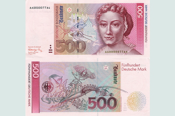 500 Mark Note mit Lwenzahn